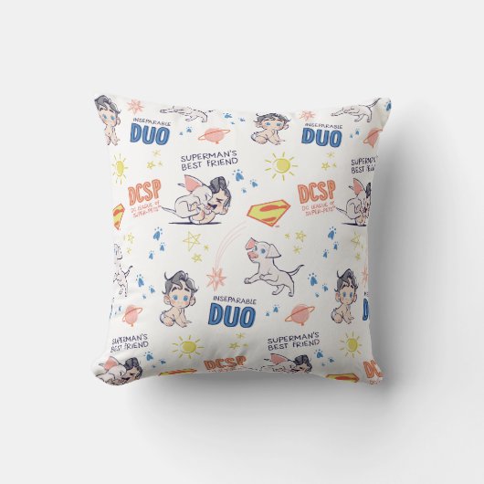 ベビークリプト&すごいマンパターン クッション (正面)