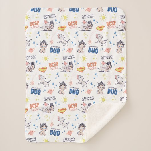 ベビークリプト&マンすごいパターン シェルパブランケット (正面)