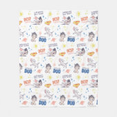 ベビークリプト&マンすごいパターン フリースブランケット (正面)