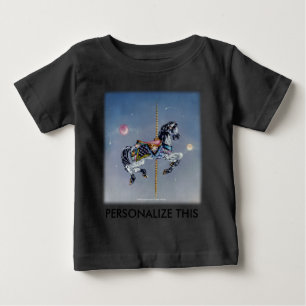 ベビークロティーズグレーマーレ回転木馬ホース ベビーTシャツ