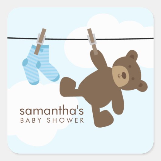 ベビークローザライン{blue} スクエアシール (正面)