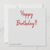 ベビーグラウンドホッグの白黒誕生日 (裏面)