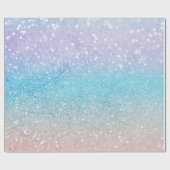 ベビーグラデーションブルー,ピンク,ピーチグリッターすべての行事 ラッピングペーパー (フラット)