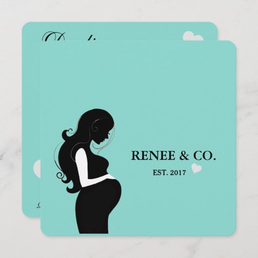 ベビーグラムシャワーお祝いスプリンクルパーティー 招待状 (正面/裏面)