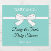 ベビーグラムスプリンクルシャワーお祝いティアラパーティー スパークリングワインラベル (シングルラベル)