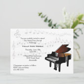 ベビーグランドピアノ招待状 招待状 (スタンド正面)