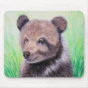 ベビーグリズリーベ絵画アーズマウスパッド マウスパッド
