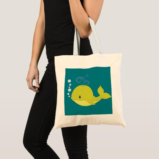 ベビーグリーンクジラ トートバッグ (正面(商品))