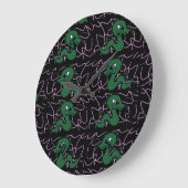 ベビーグリーンドラゴンパターン ラージ壁時計 (傾斜)