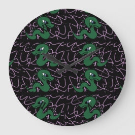 ベビーグリーンドラゴンパターン ラージ壁時計