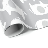 ベビーグレーとホワイトゾウの包装紙 ラッピングペーパー (ロールコーナー)