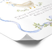 ベビーグース間抜けブルーボウ赤ちゃんシャワー用の本 ポスター (角)