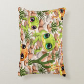 ベビーゲッコスかわいい漫画のキャラクター アクセントクッション (正面(垂直))