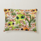 ベビーゲッコスかわいい漫画のキャラクター アクセントクッション (裏面)