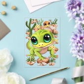 ベビーゲッコスかわいい漫画のキャラクター アクリル招待状 (インサイチュ (ウェディング))