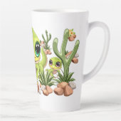 ベビーゲッコスかわいい漫画のキャラクター カフェラテマグ (右)