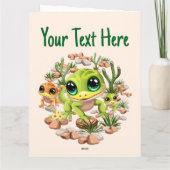 ベビーゲッコスかわいい漫画のキャラクター カード (裏面)