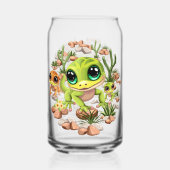 ベビーゲッコスかわいい漫画のキャラクター ガラス缶 (正面)