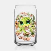 ベビーゲッコスかわいい漫画のキャラクター ガラス缶 (裏面)