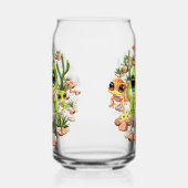 ベビーゲッコスかわいい漫画のキャラクター ガラス缶 (左)