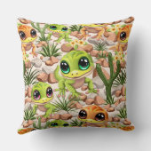 ベビーゲッコスかわいい漫画のキャラクター クッション (裏面)