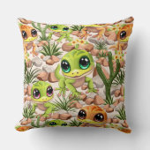 ベビーゲッコスかわいい漫画のキャラクター クッション (正面)