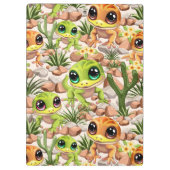 ベビーゲッコスかわいい漫画のキャラクター クリップボード (裏面)