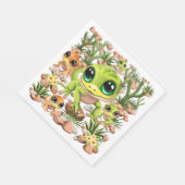 ベビーゲッコスかわいい漫画のキャラクター スタンダードランチョンナプキン (角)