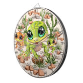 ベビーゲッコスかわいい漫画のキャラクター ダーツボード (正面右)