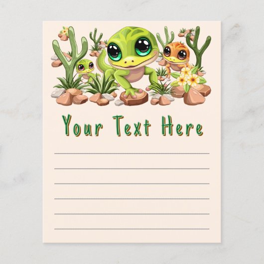 ベビーゲッコスかわいい漫画のキャラクター チラシ (正面)