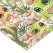 ベビーゲッコスかわいい漫画のキャラクター テーブルクロス (アングル)