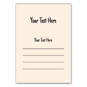 ベビーゲッコスかわいい漫画のキャラクター テーブルナンバー (裏面)