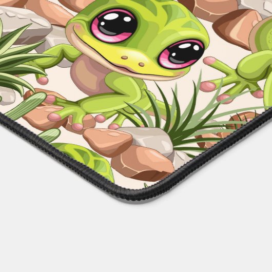 ベビーゲッコスかわいい漫画のキャラクター デスクマット (コーナー)