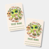 ベビーゲッコスかわいい漫画のキャラクター バッジ (正面＆裏面)