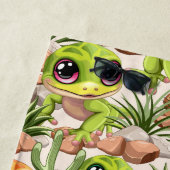 ベビーゲッコスかわいい漫画のキャラクター ビーチタオル (インサイチュ)