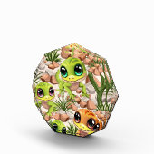 ベビーゲッコスかわいい漫画のキャラクター フォトブロック (右)