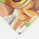 ベビーゲッコスかわいい漫画のキャラクター フリースブランケット (角)