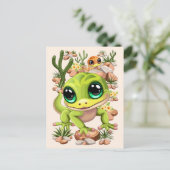 ベビーゲッコスかわいい漫画のキャラクター ポストカード (スタンド正面)