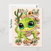 ベビーゲッコスかわいい漫画のキャラクター ポストカード (正面/裏面)