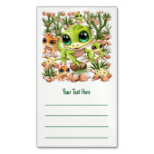 ベビーゲッコスかわいい漫画のキャラクター マグネット名刺 (正面縦)