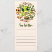 ベビーゲッコスかわいい漫画のキャラクター メニュー (裏面)