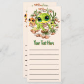 ベビーゲッコスかわいい漫画のキャラクター メニュー (正面/裏面)