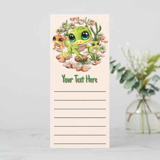 ベビーゲッコスかわいい漫画のキャラクター メニュー (スタンド正面)