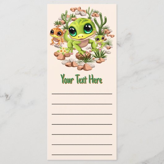 ベビーゲッコスかわいい漫画のキャラクター メニュー (正面)