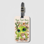 ベビーゲッコスかわいい漫画のキャラクター ラゲッジタグ (正面縦)