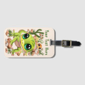 ベビーゲッコスかわいい漫画のキャラクター ラゲッジタグ (正面横)