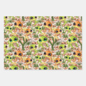 ベビーゲッコスかわいい漫画のキャラクター ラッピングペーパーシート (正面2)