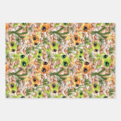 ベビーゲッコスかわいい漫画のキャラクター ラッピングペーパーシート (正面)