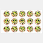 ベビーゲッコスかわいい漫画のキャラクター ラベル (シート)