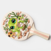 ベビーゲッコスかわいい漫画のキャラクター 卓球ラケット (横)